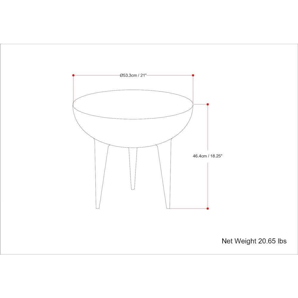Otto Side Table In Graphite. Picture 5