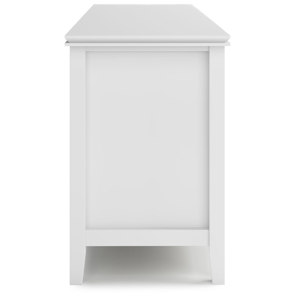 Artisan Solid Wood 72 Inch Tv Media Stand In White For Tvs Up To 80 Inches. Picture 3