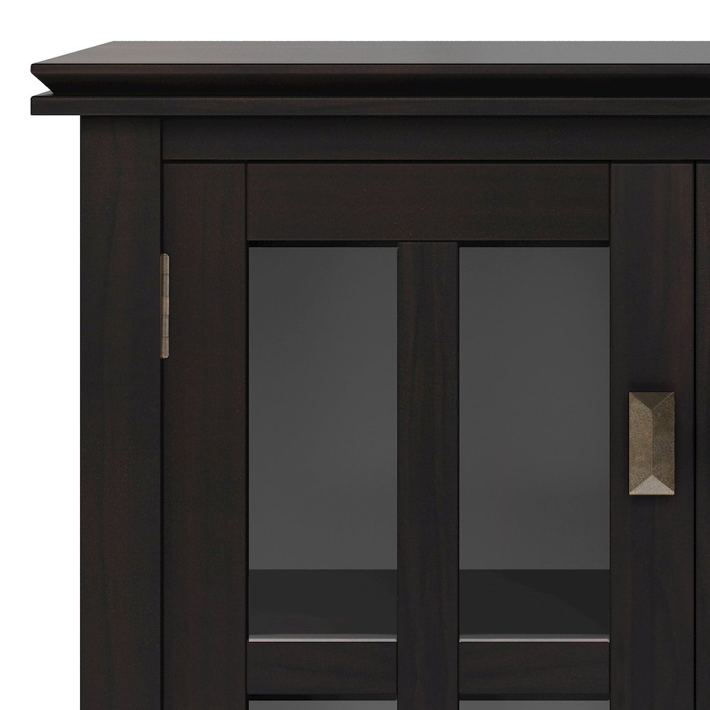 Artisan Solid Wood Low Storage Cabinet In Hickory Brown. Picture 2