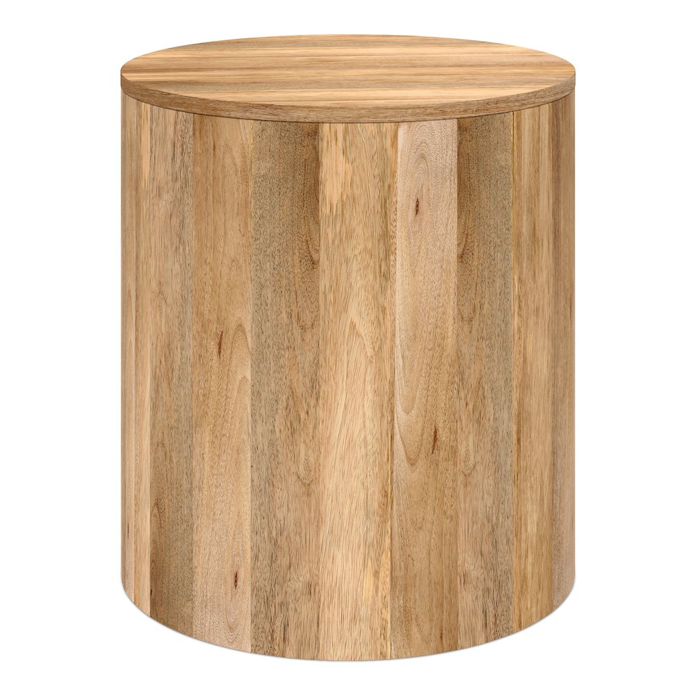 Millbury 20 inch Wide Solid Mango Contemporary End Table in Natural, Assembled. Picture 1
