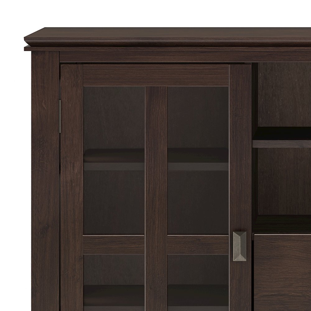Tall Tv Media Stand In Dark Chestnut Brown For Tvs Up To 60 Inches. Picture 2