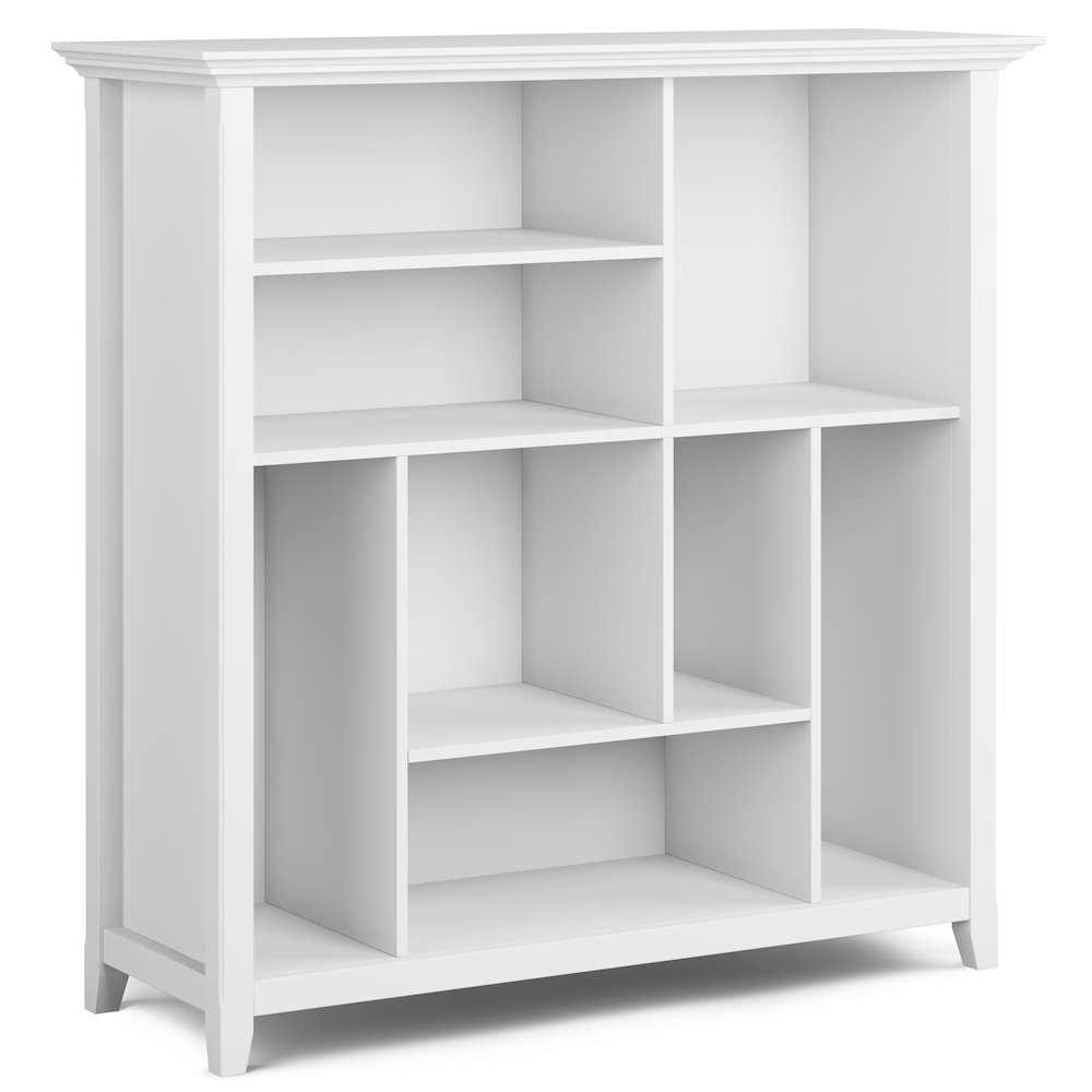 Amherst Solid Wood Multi Cube Bookcase And Storage Unit In White. Picture 1