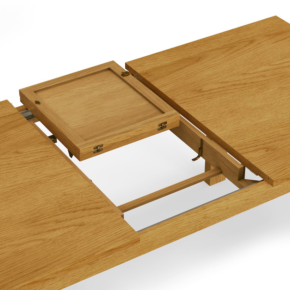 Wilson Extendable Dining Table In Oak Veneer. Picture 14