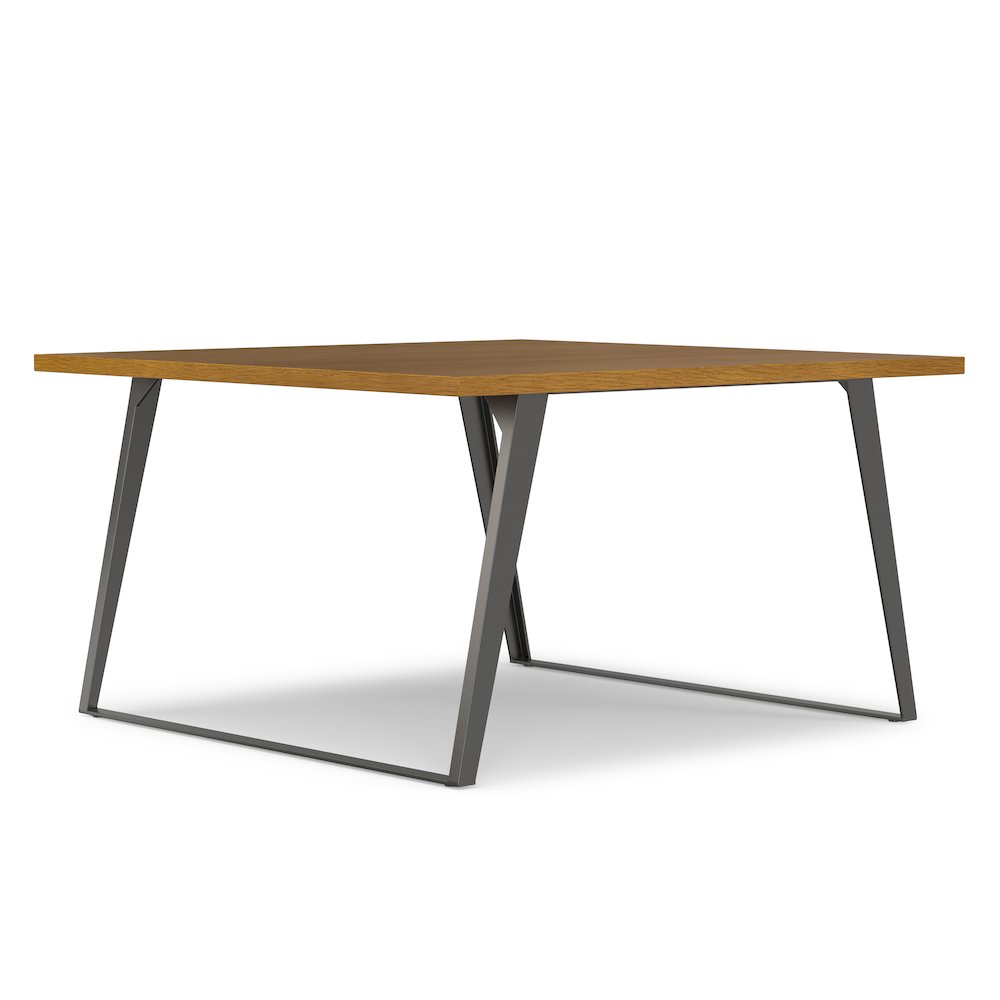 Lowry Square Dining Table In Oak Veneer. Picture 1