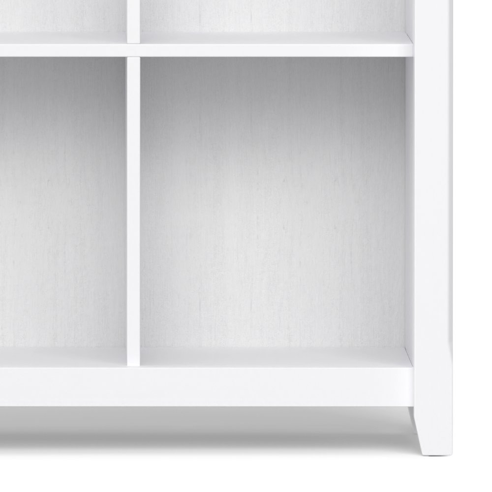 Acadian Solid Wood 9 Cube Bookcase And Storage Unit In White. Picture 3