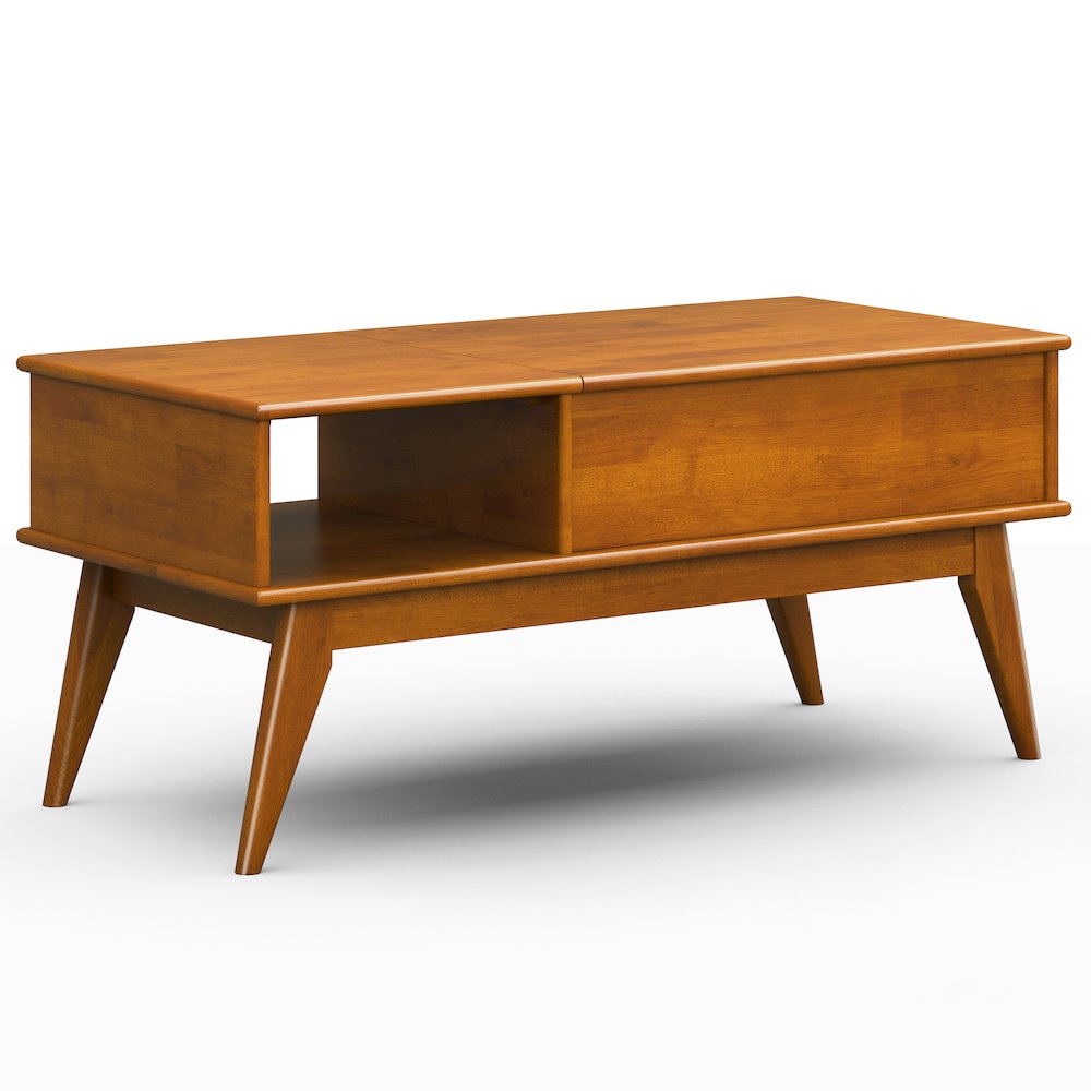 48"W Lift-Top Coffee Table with 2 22"W End Tables in Teak Brown (Set of 3). Picture 2