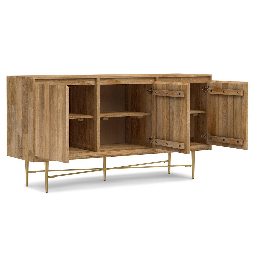 Fallon SOLID MANGO WOOD Sideboard Buffet in Natural. Picture 6