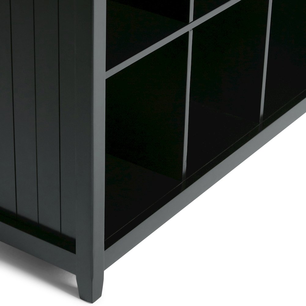 Acadian Solid Wood 9 Cube Bookcase And Storage Unit In Black. Picture 4