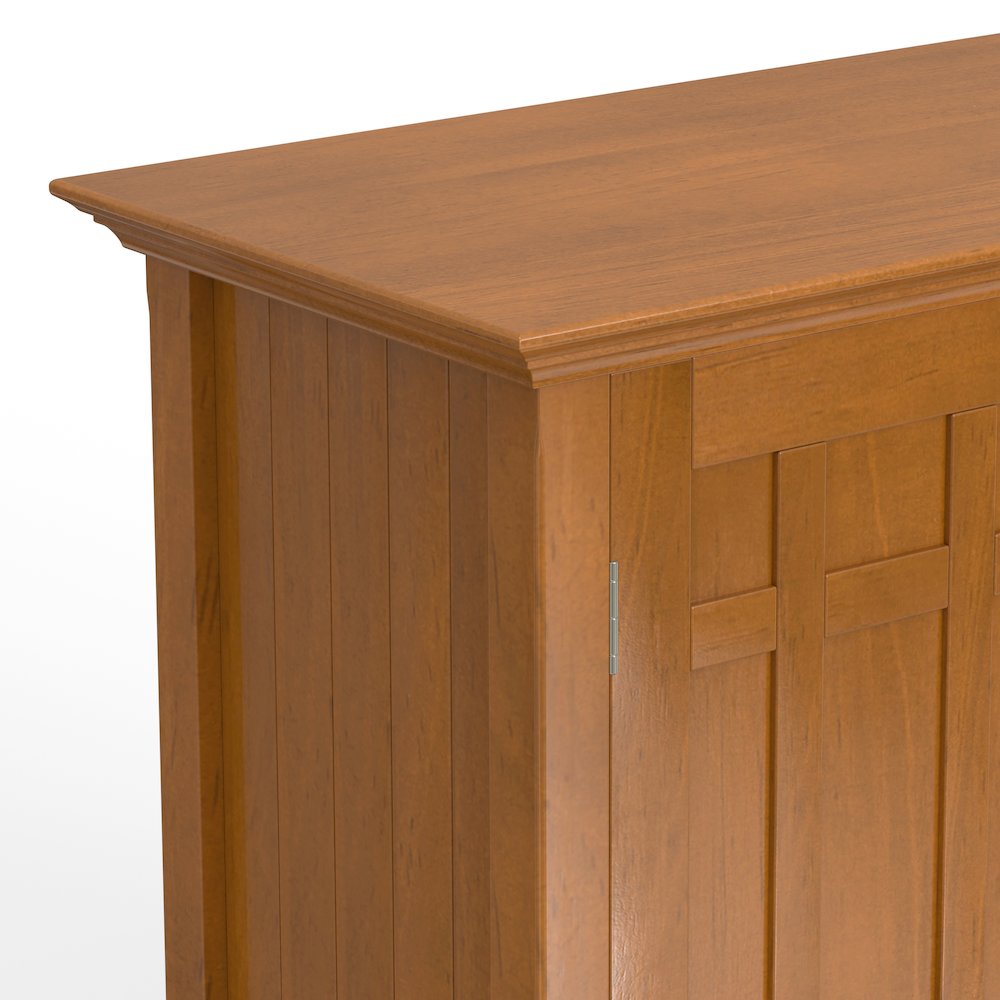 Bedford Solid Wood Sideboard Buffet And Wine Rack In Light Golden Brown. Picture 2