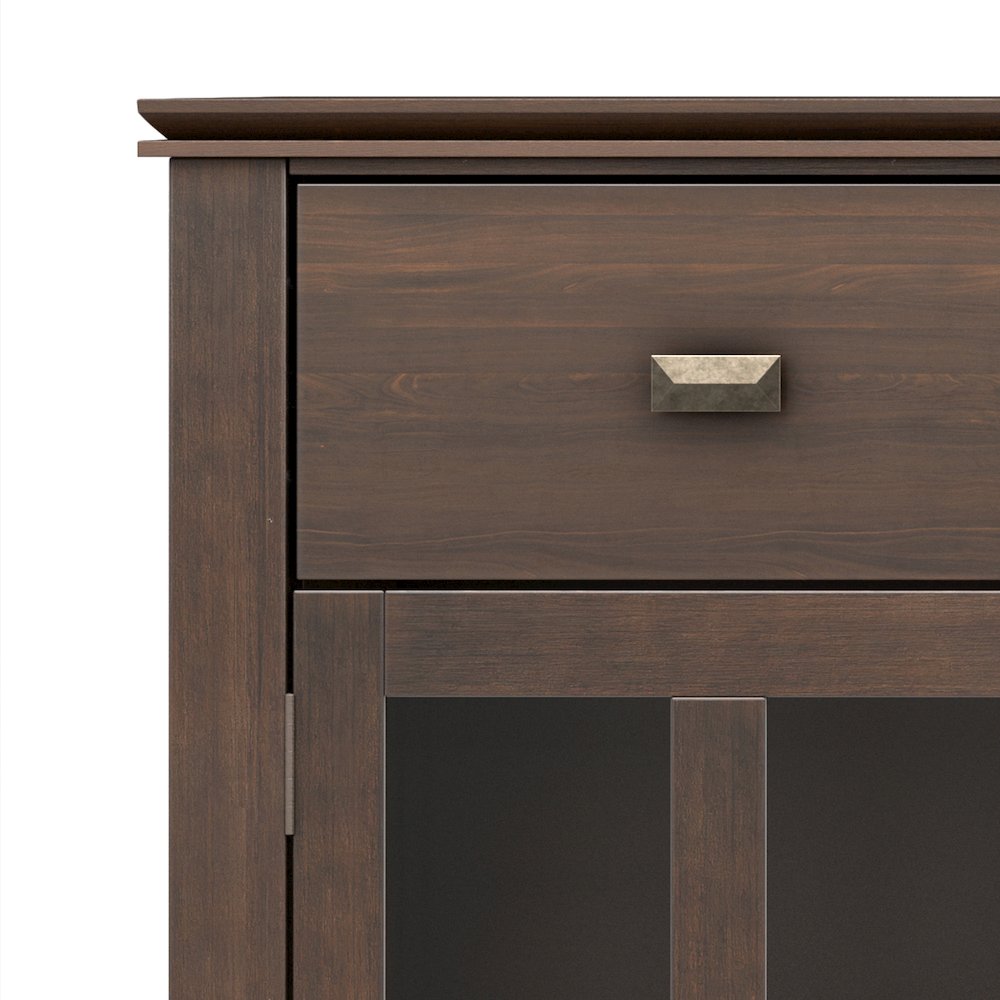 54 inch Wide Solid Wood Transitional Sideboard Buffet in Natural Aged Brown. Picture 5