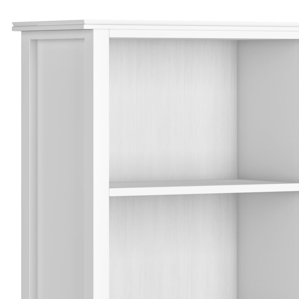 Artisan Solid Wood 5 Shelf Bookcase In White. Picture 2