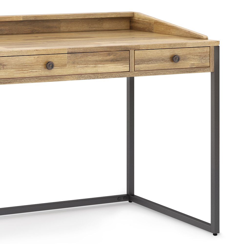 Ralston Solid Acacia Wood Desk In Distressed Golden Wheat. Picture 2