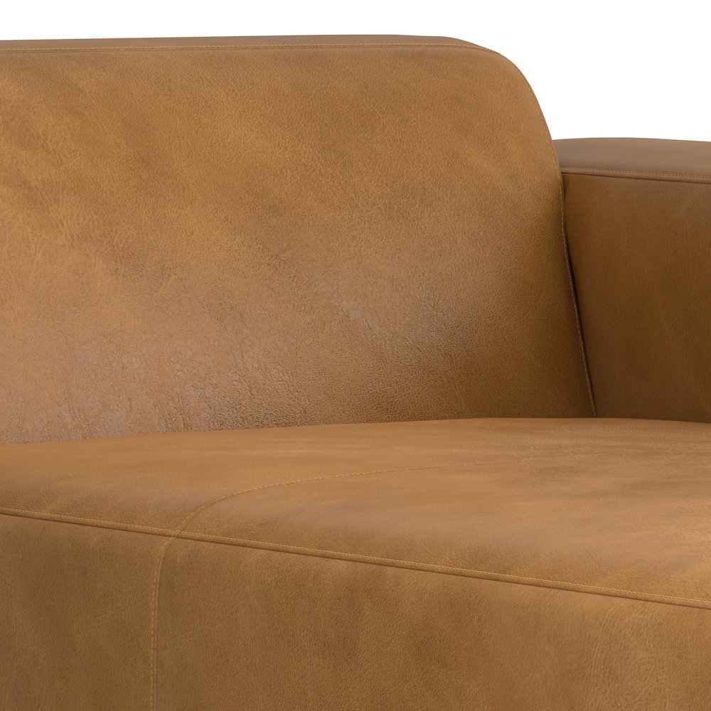 Rex Right Chaise Sofa Module In Genuine Leather. Picture 4