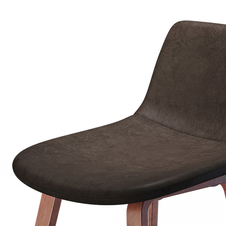 Addy 26 Inch Counter Stool (Set Of 2) In Distressed Brown Vegan Faux Leather. Picture 3