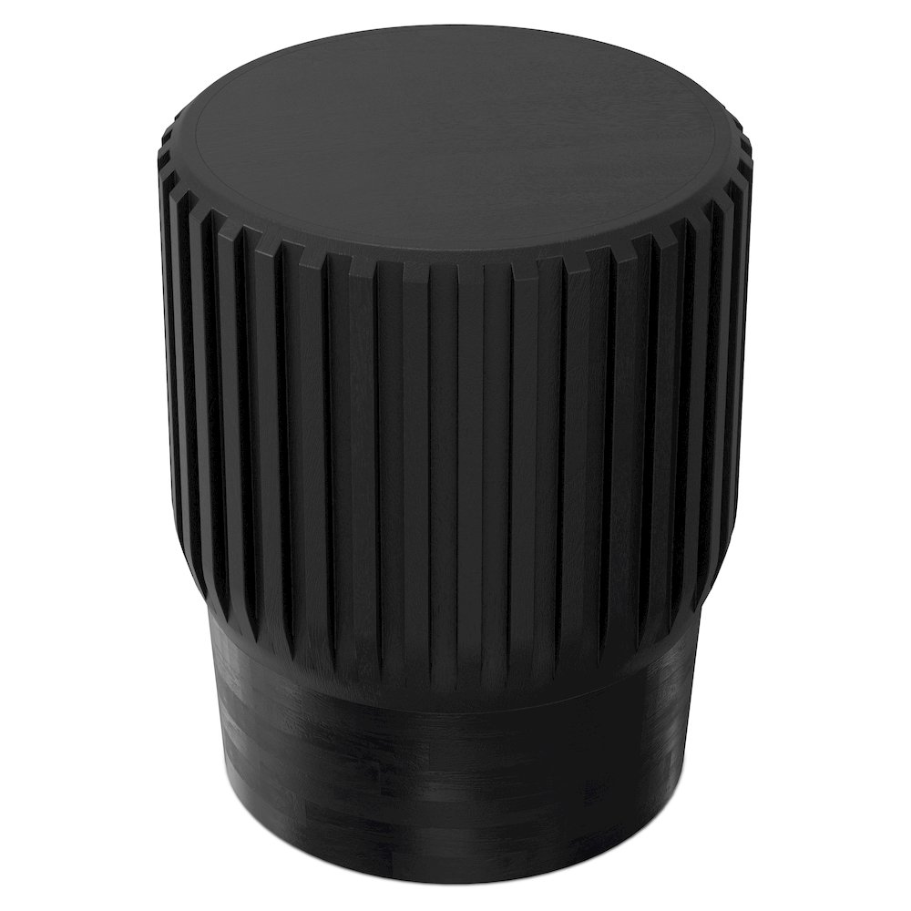 Lyall 16 inch Wide Solid Mango Contemporary End Table in Black, Assembled. Picture 3