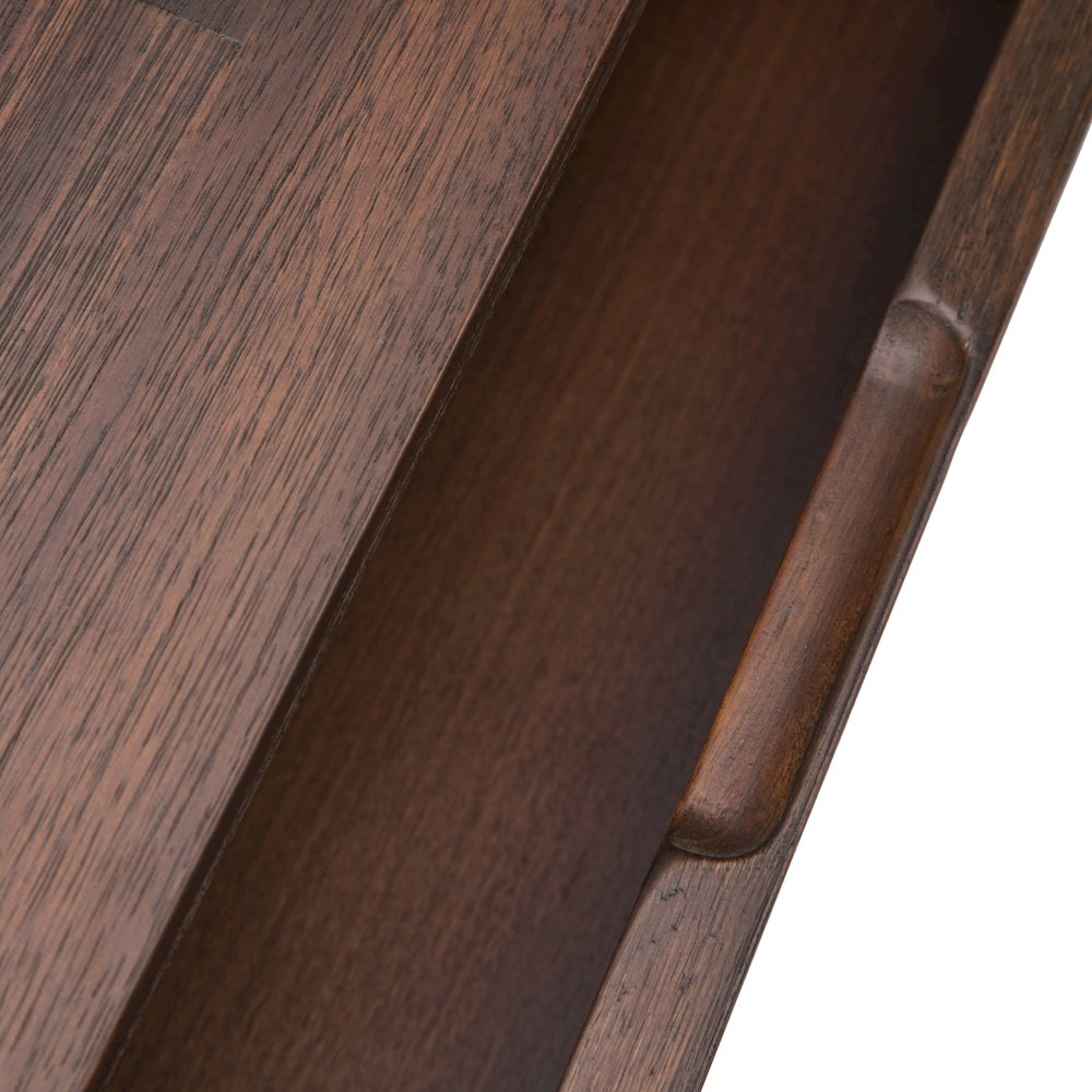Lowry Solid Acacia Wood Desk In Distressed Charcoal Brown. Picture 2