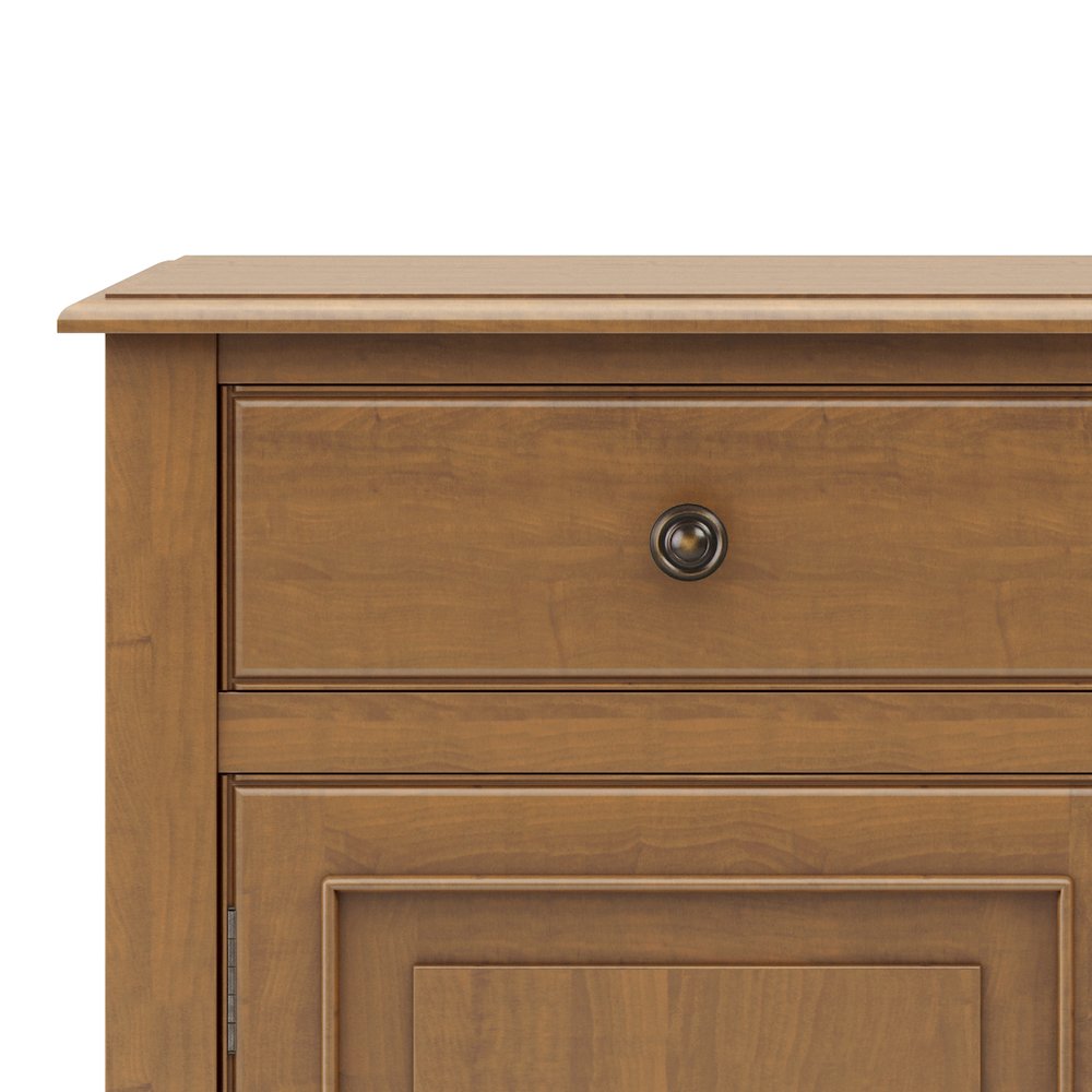 Connaught Solid Wood Entryway Storage Cabinet In Light Golden Brown. Picture 2