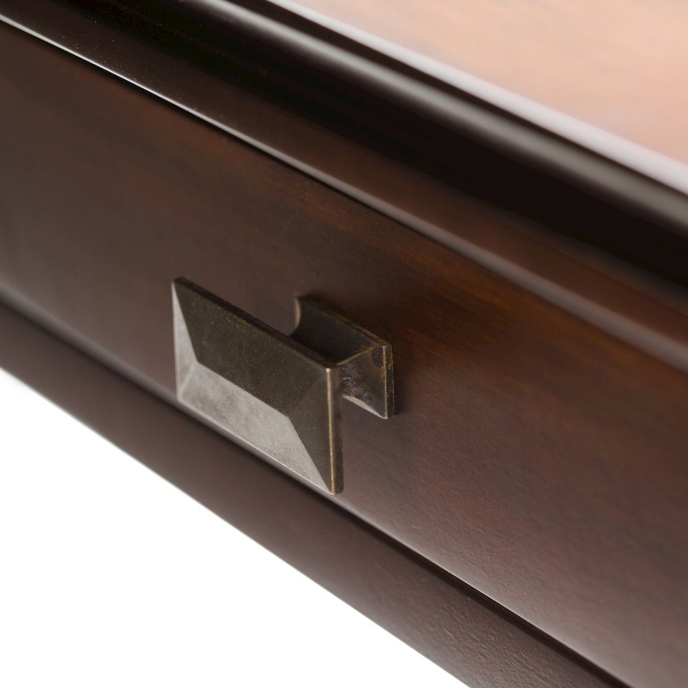 Artisan Solid Wood Coffee Table In Russet Brown. Picture 2