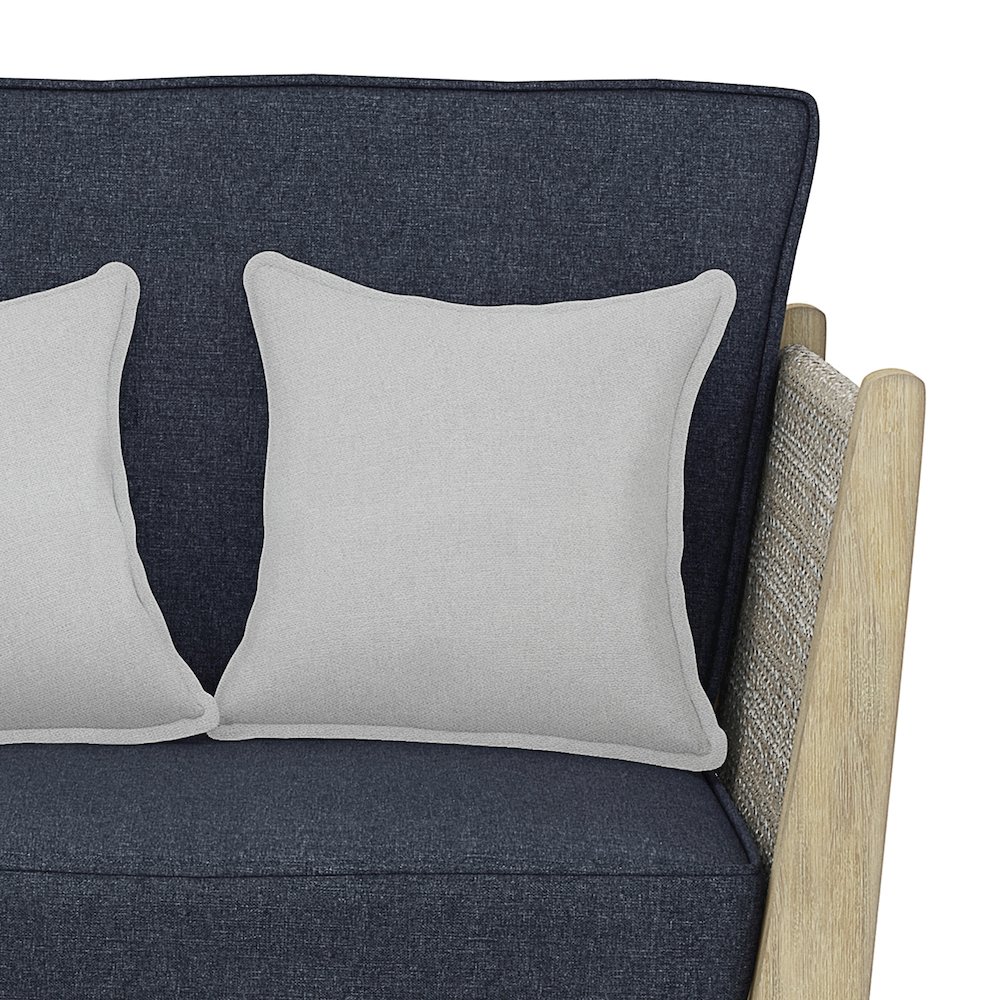 Cayman SOLID ACACIA WOOD Outdoor Conversation Chair in Slate Grey. Picture 6