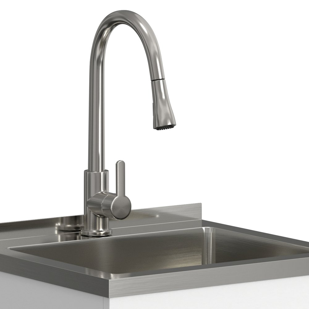 Modern Wide Shaker All-In-One 20-inch Laundry Utility Sink and Cabinet. Picture 5