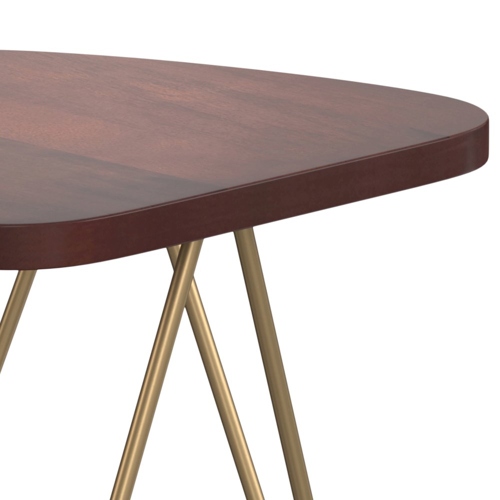 Patrice Metal And Wood Accent Table In Dark Brown. Picture 2