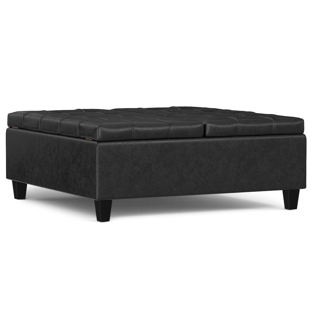 40 inch Wide Square Large Coffee Table Storage Ottoman. Picture 1