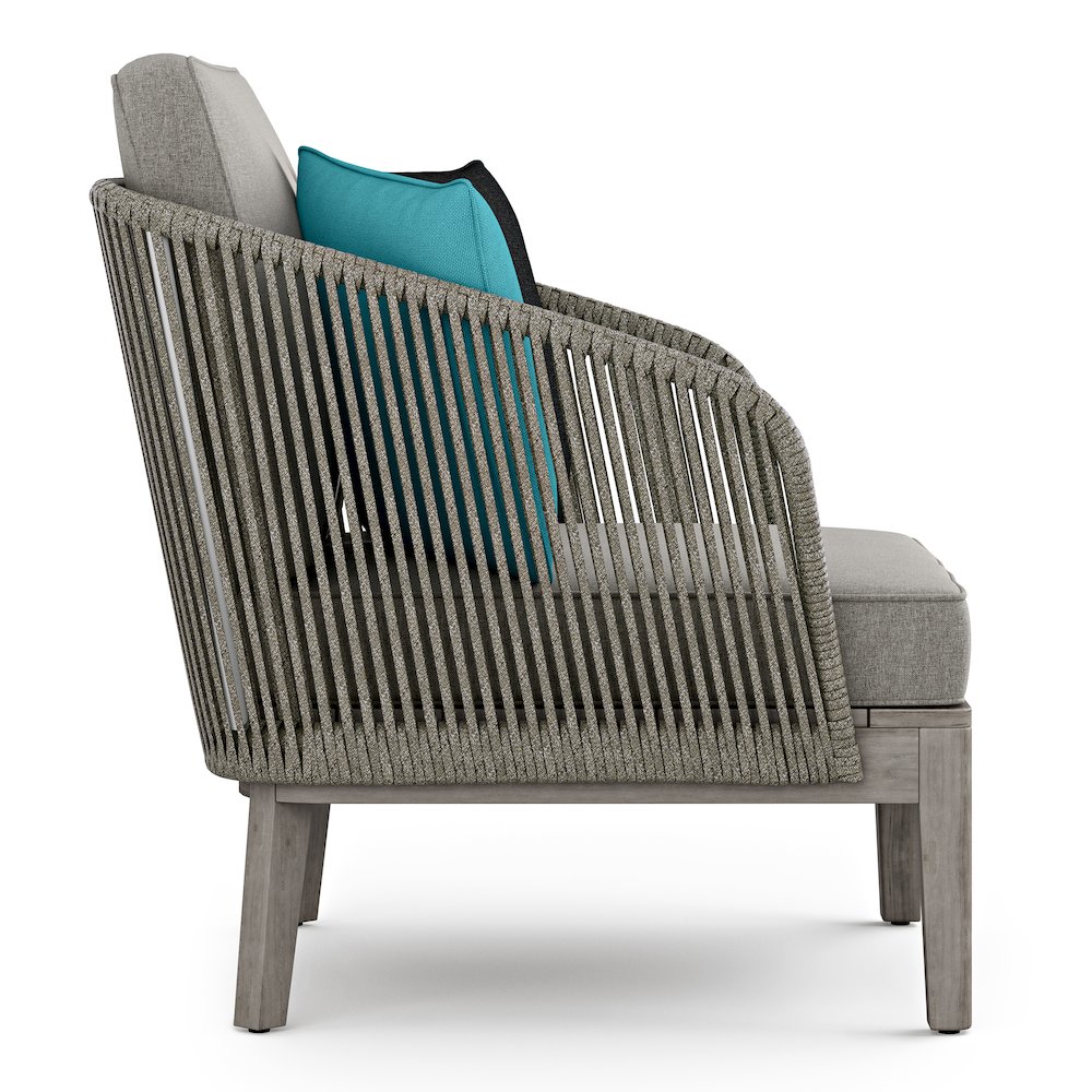 Carmel SOLID ACACIA WOOD Outdoor Conversation Chair in Sand Drift. Picture 3