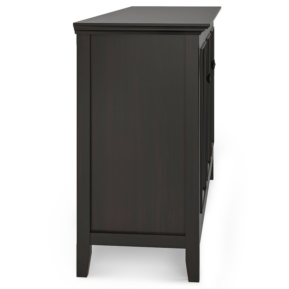 Amherst Solid Wood Wide 3 Door Storage Cabinet In Hickory Brown. Picture 3
