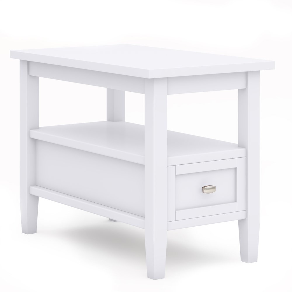 48 inch Wide Coffee Table with 2 14 inch Wide End Tables in White (Set of 3). Picture 3