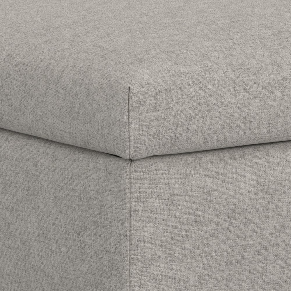 Large Coffee Table Storage Ottoman with Lift up Lid in Cloud Grey Polyester. Picture 8