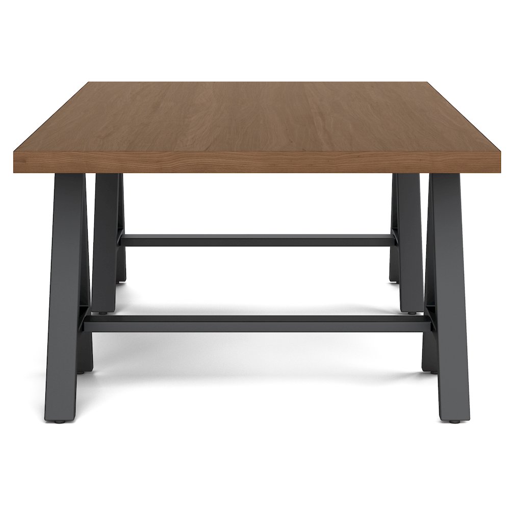 Sawhorse Solid Walnut Veneer and Metal Coffee Table. Picture 3