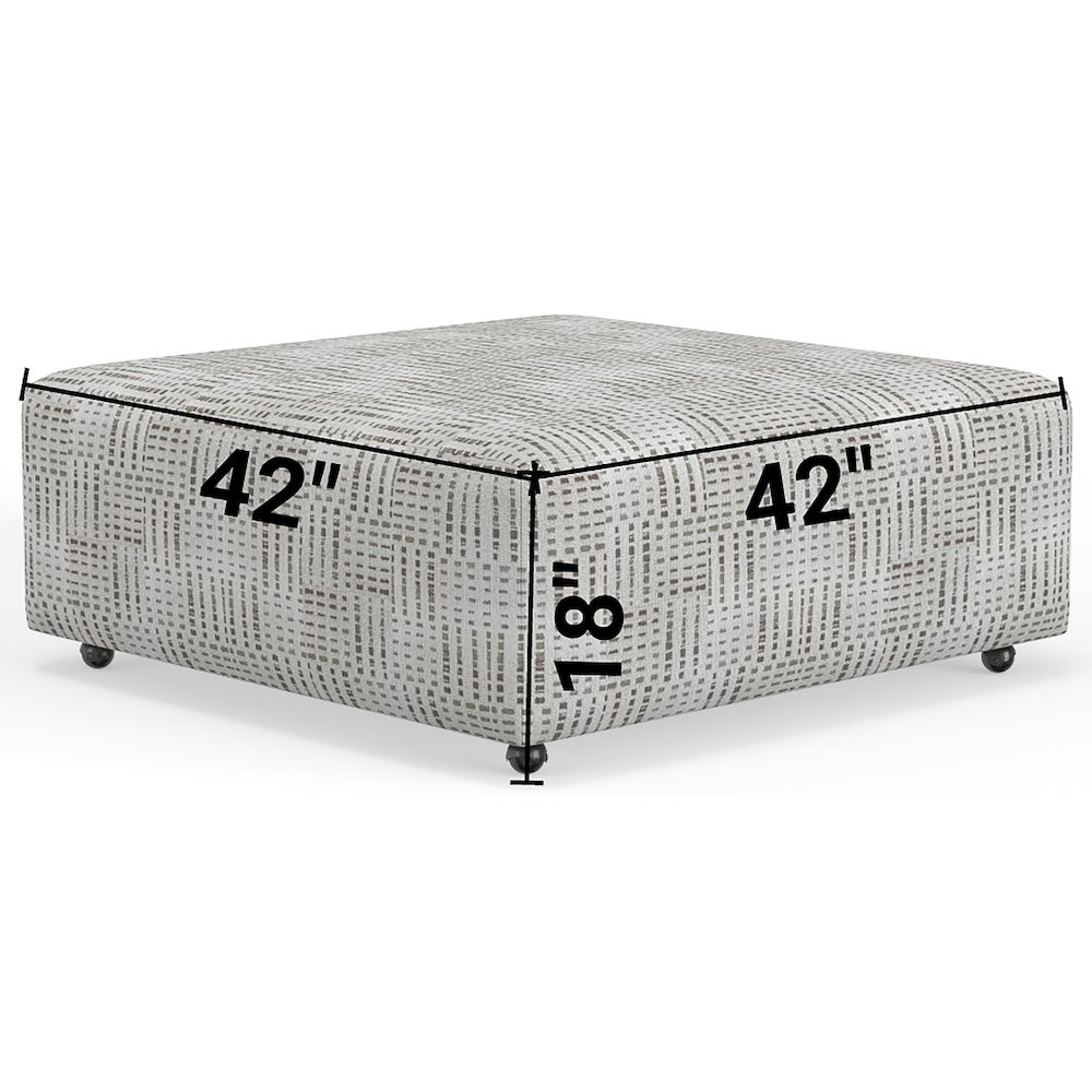 Kellen Castered Cocktail Ottoman. Picture 6