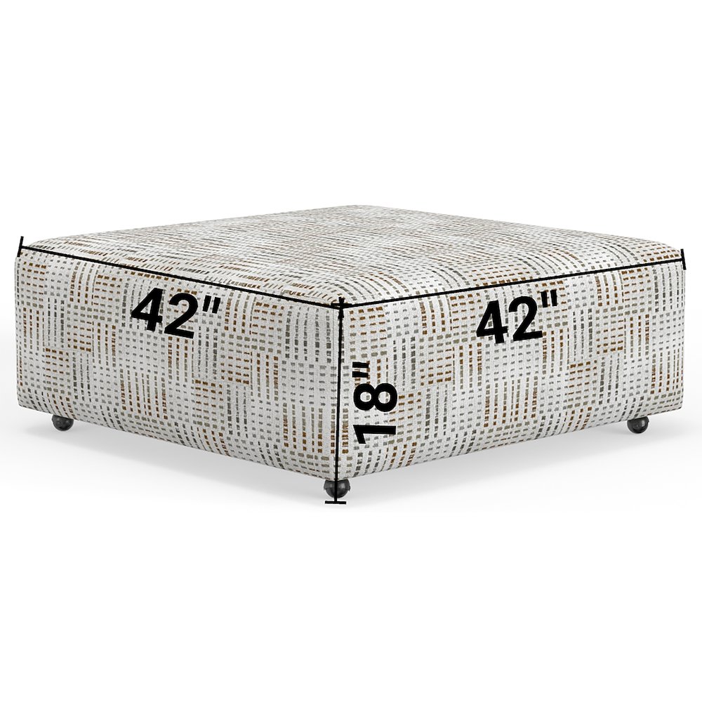 Kellen Castered Cocktail Ottoman. Picture 6