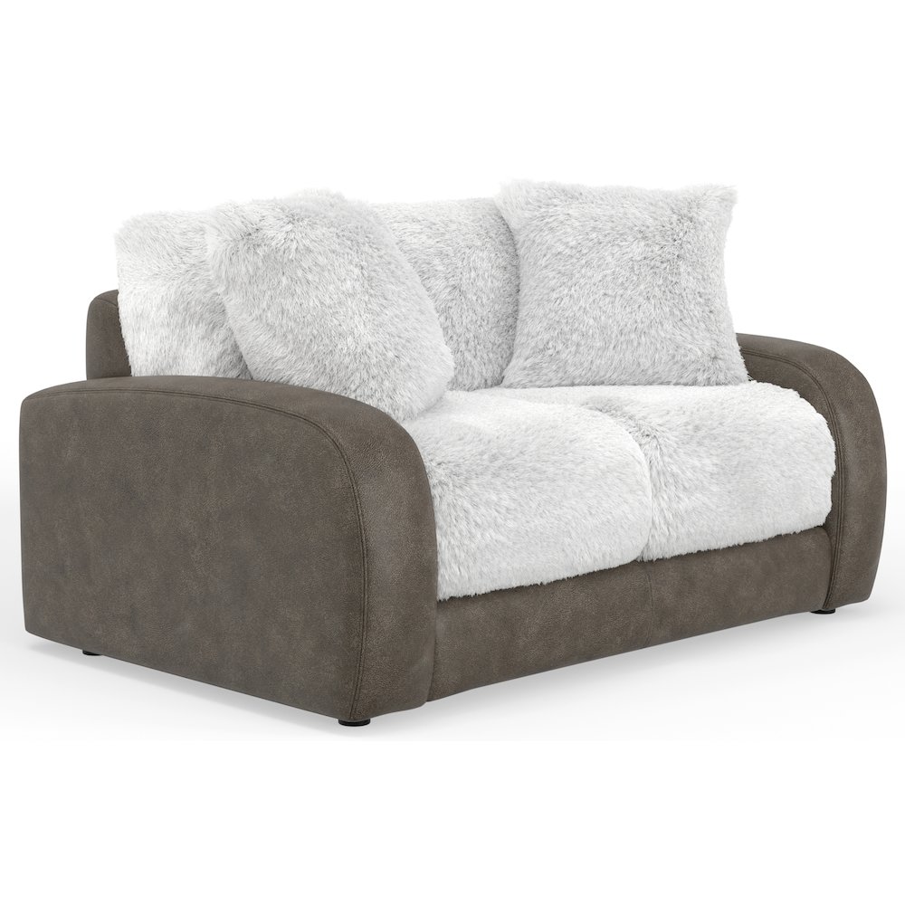 Snowball Loveseat in White Color. Picture 1