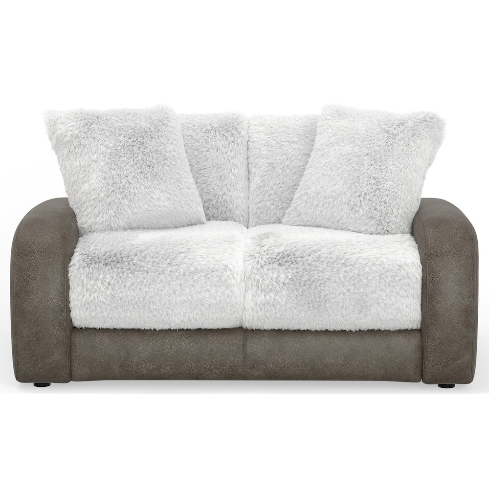 Snowball Loveseat in White Color. Picture 4