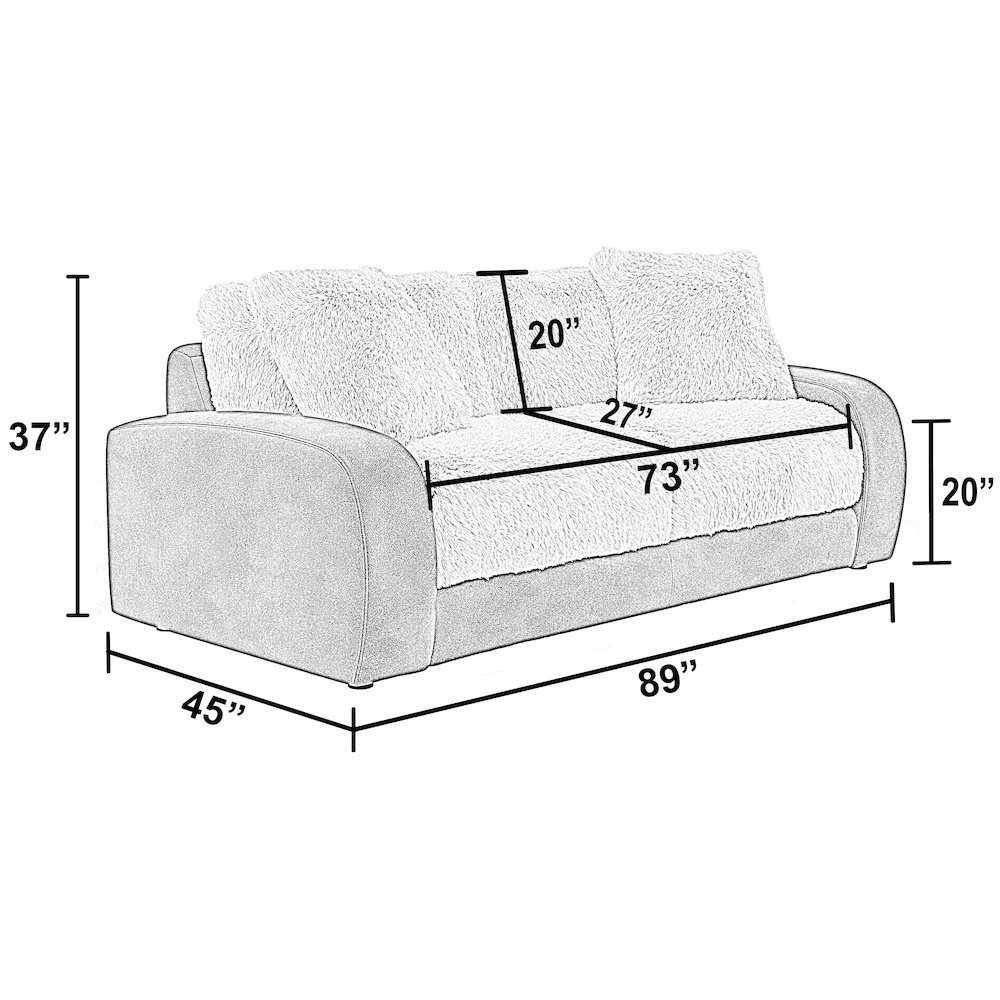 Snowball Sofa in White Color. Picture 3