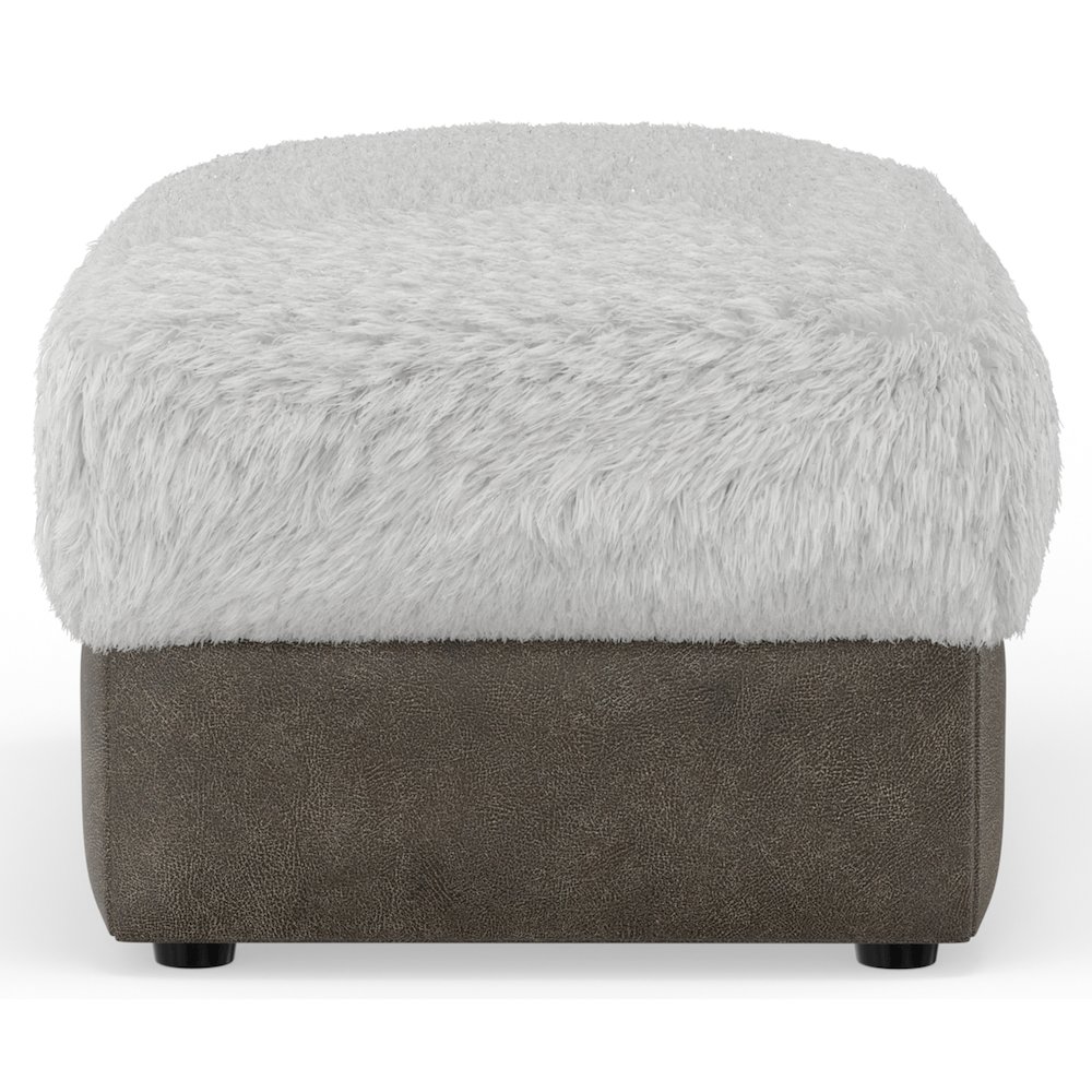 Snowball Ottoman in White Color. Picture 4
