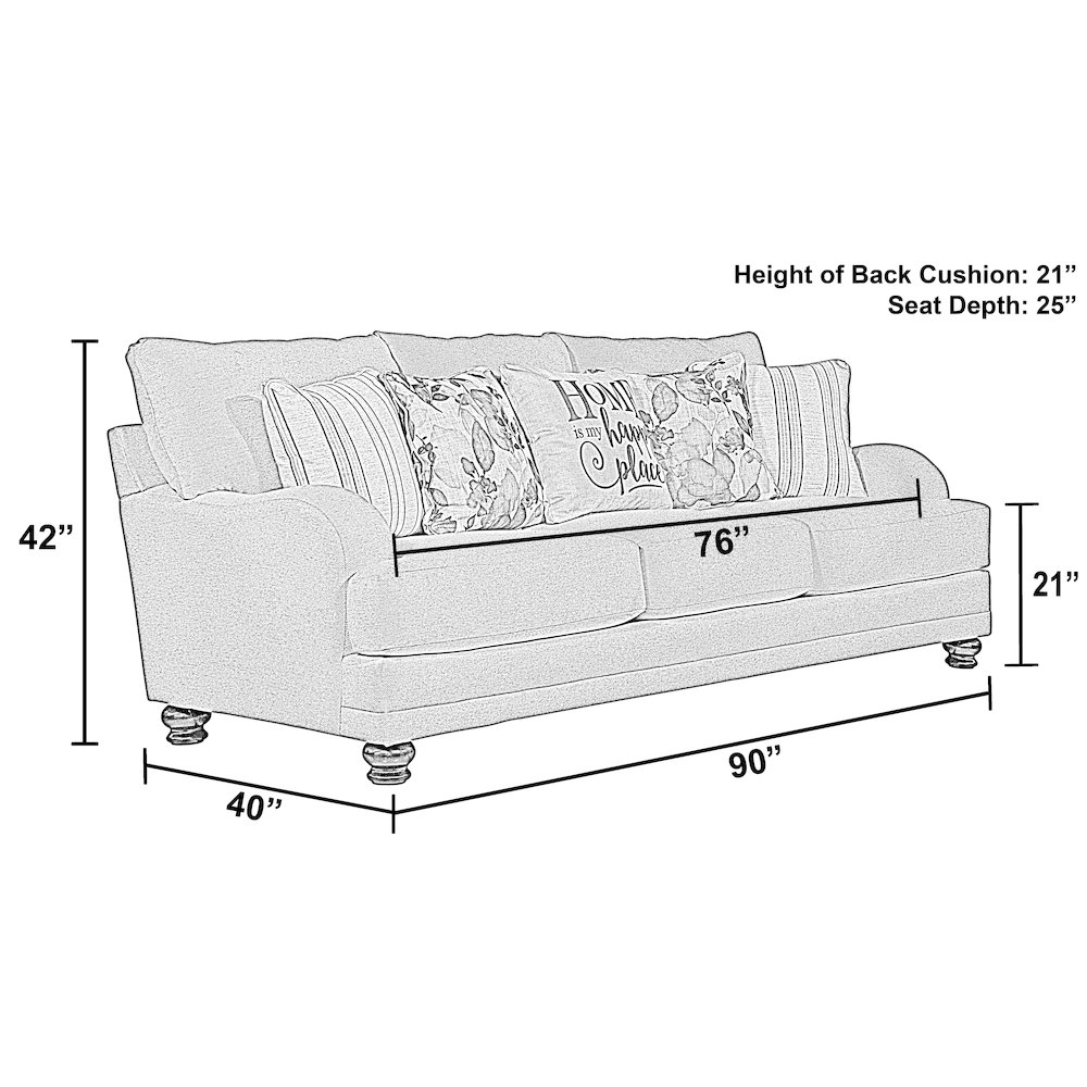 Jonesport Sofa in Brown Color. Picture 3