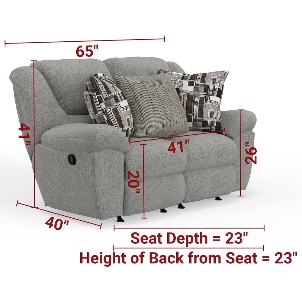 Trifecta Dual Rocking Reclining Loveseat. Picture 15