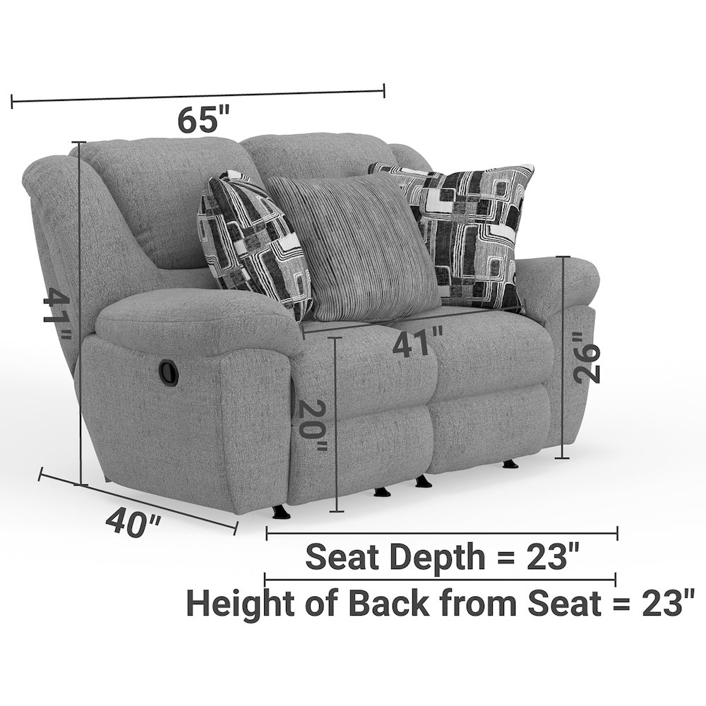 Trifecta Dual Rocking Reclining Loveseat. Picture 16
