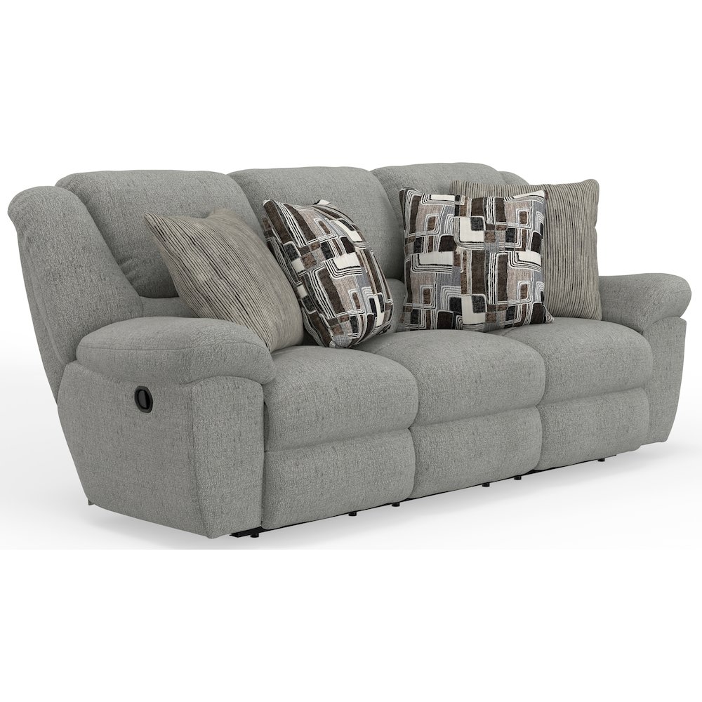 Trifecta Reclining Sofa with 3 Reclining Seats and Drop Down Table. Picture 1