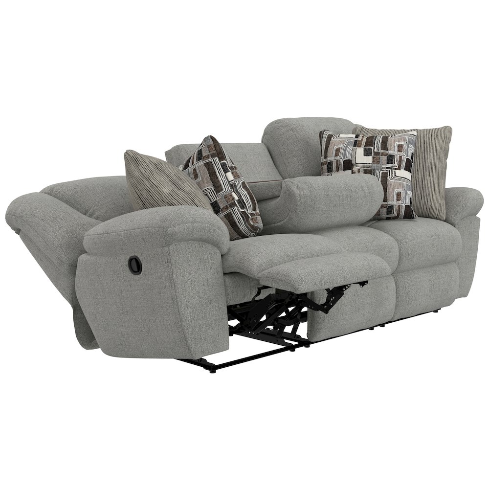Trifecta Reclining Sofa with 3 Reclining Seats and Drop Down Table. Picture 2
