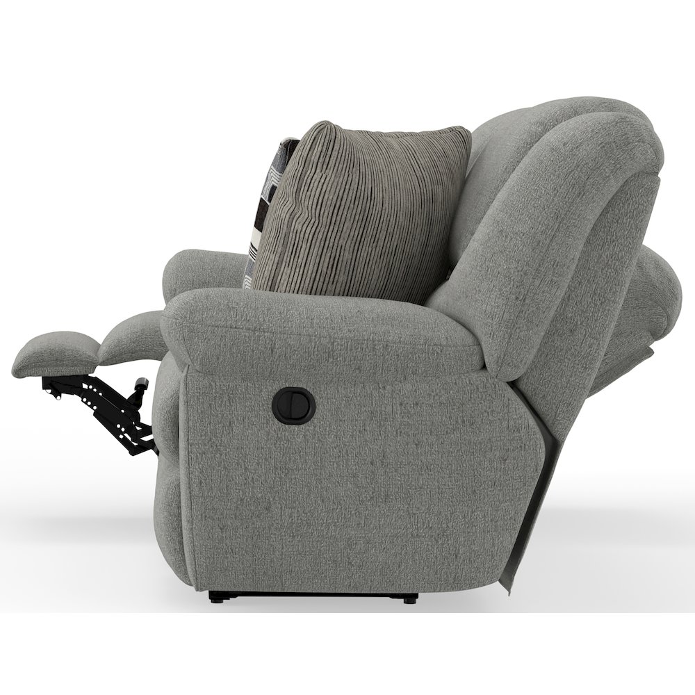 Trifecta Reclining Sofa with 3 Reclining Seats and Drop Down Table. Picture 12