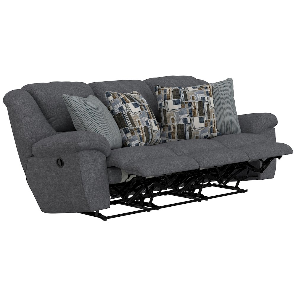 Trifecta Reclining Sofa with 3 Reclining Seats and Drop Down Table. Picture 2