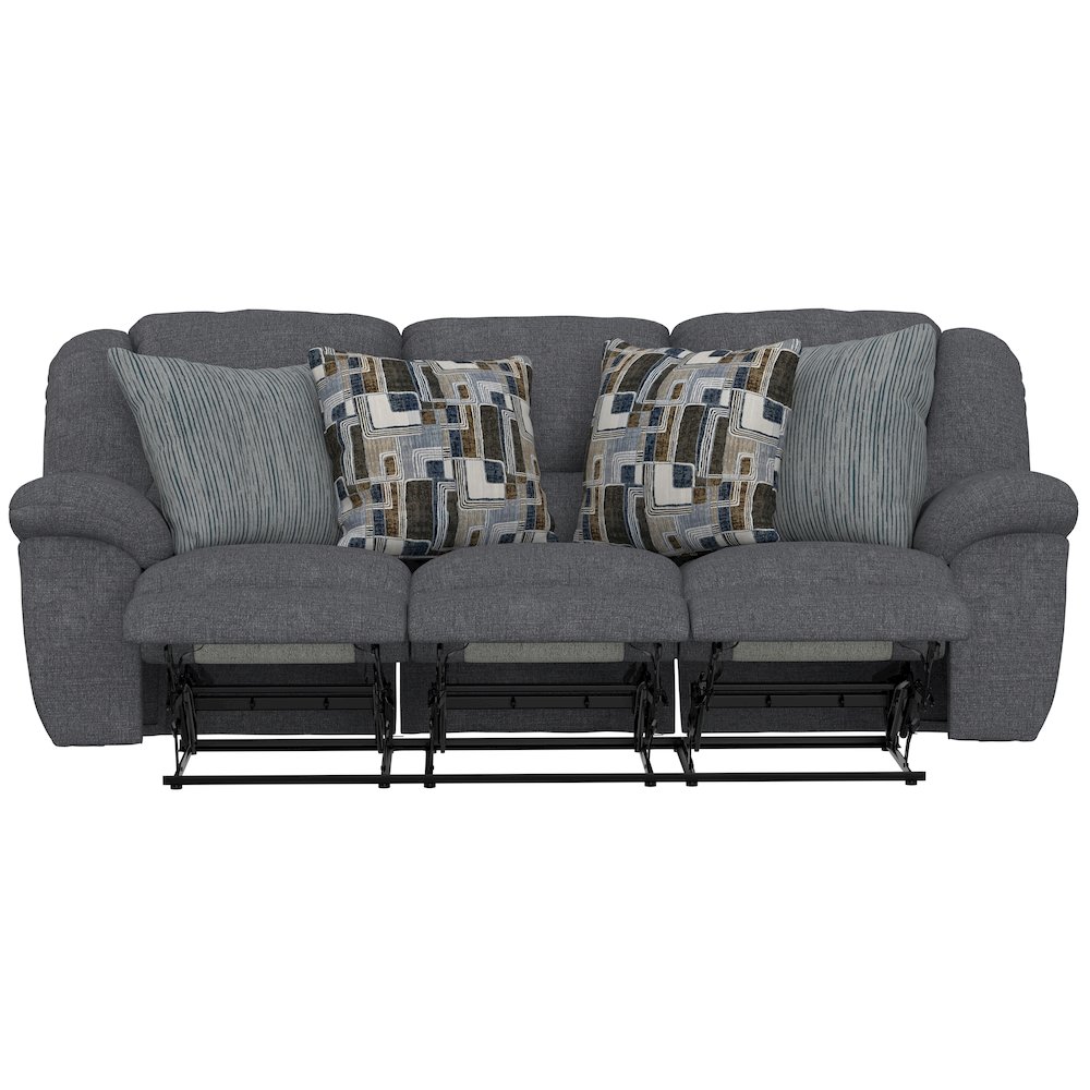 Trifecta Reclining Sofa with 3 Reclining Seats and Drop Down Table. Picture 3