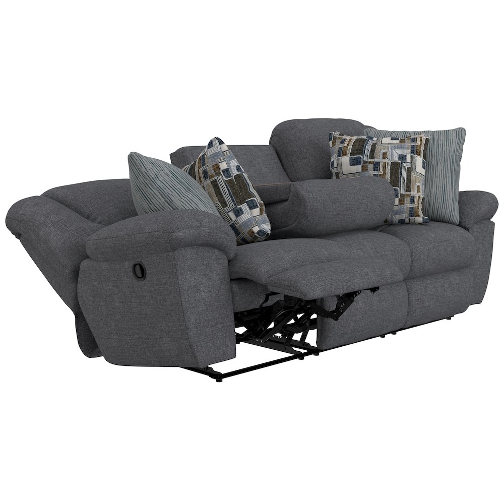Trifecta Reclining Sofa with 3 Reclining Seats and Drop Down Table. Picture 6