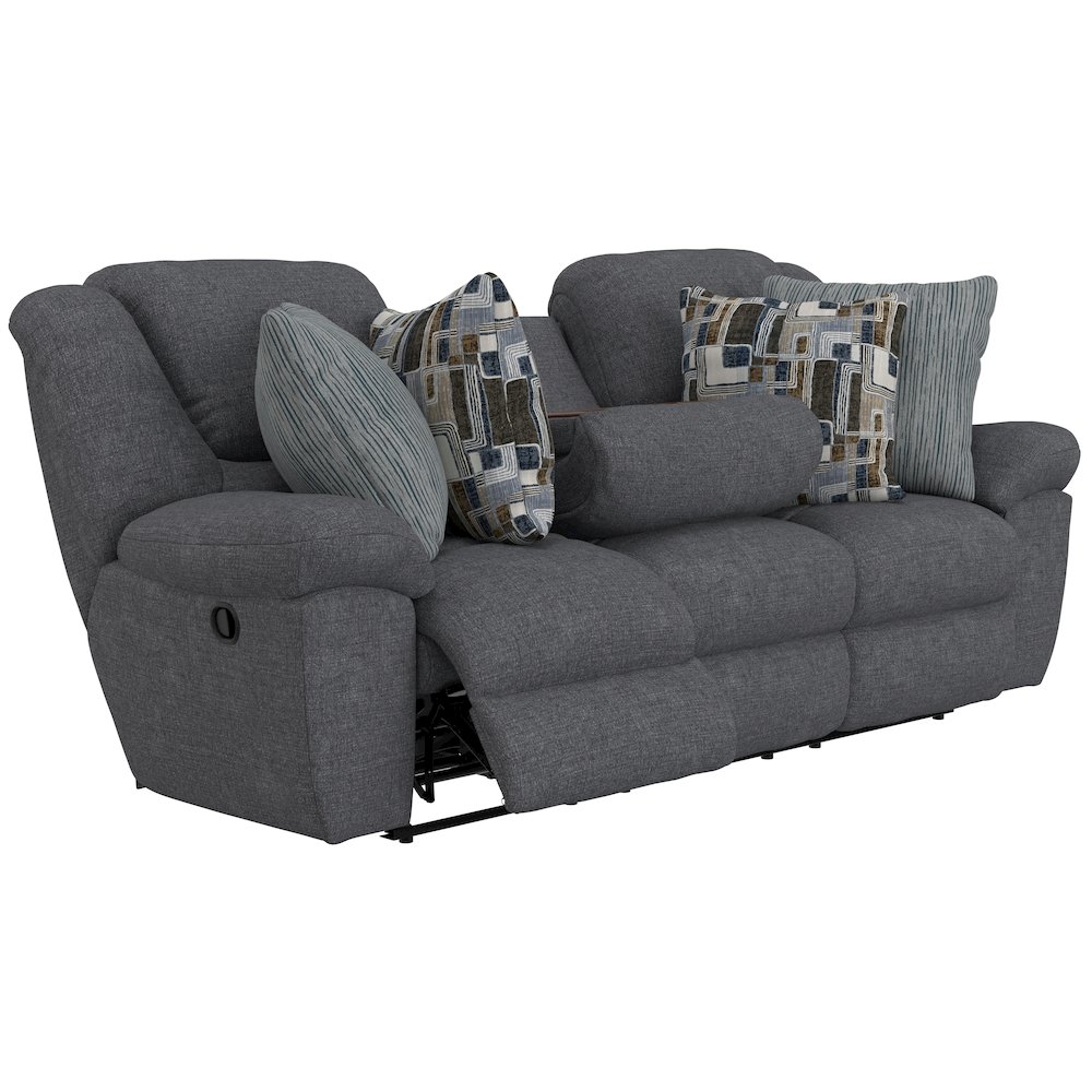 Trifecta Reclining Sofa with 3 Reclining Seats and Drop Down Table. Picture 8