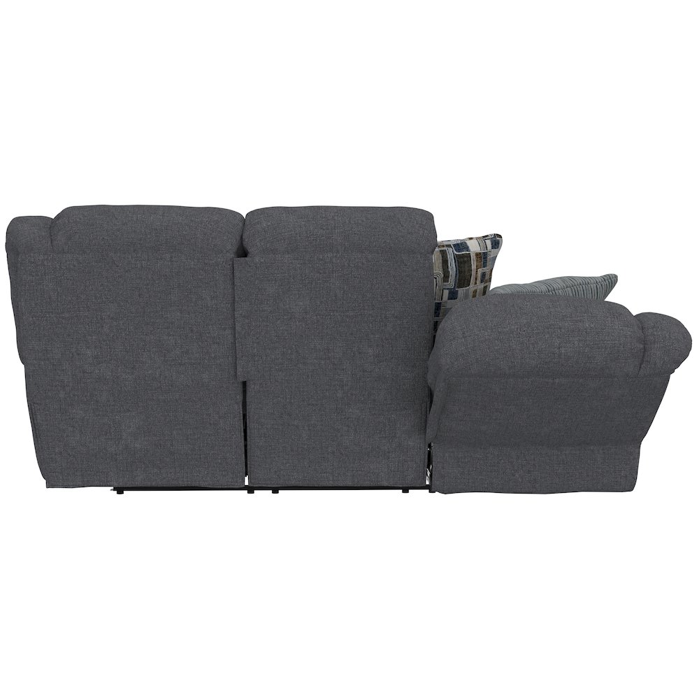 Trifecta Reclining Sofa with 3 Reclining Seats and Drop Down Table. Picture 10