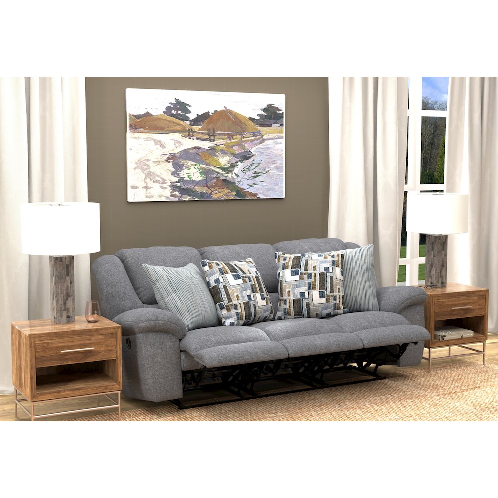Trifecta Reclining Sofa with 3 Reclining Seats and Drop Down Table. Picture 19