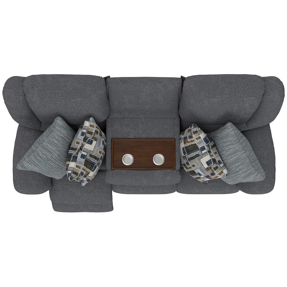 Trifecta Reclining Sofa with 3 Reclining Seats and Drop Down Table. Picture 31